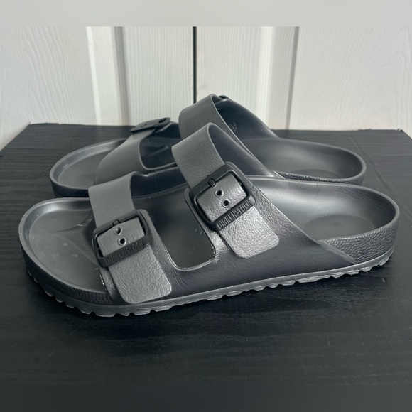 Birkenstock Arizona Essentials EVA Metallic  Anthracite Unisex M 10 - Picture 2 of 8